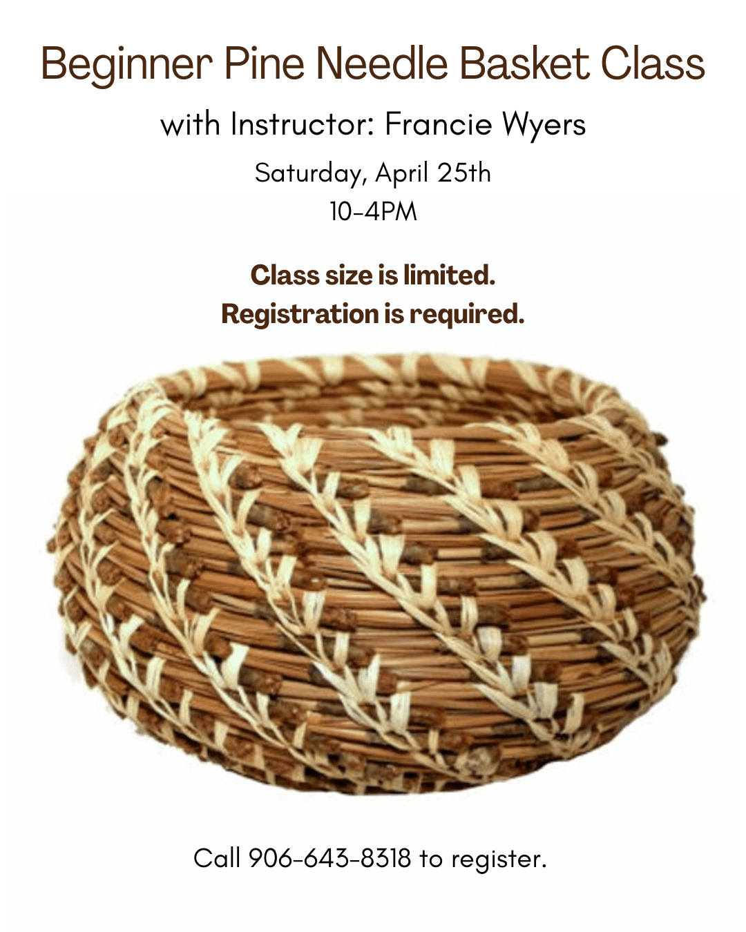 Beginner Pine Needle Basket Class (1)